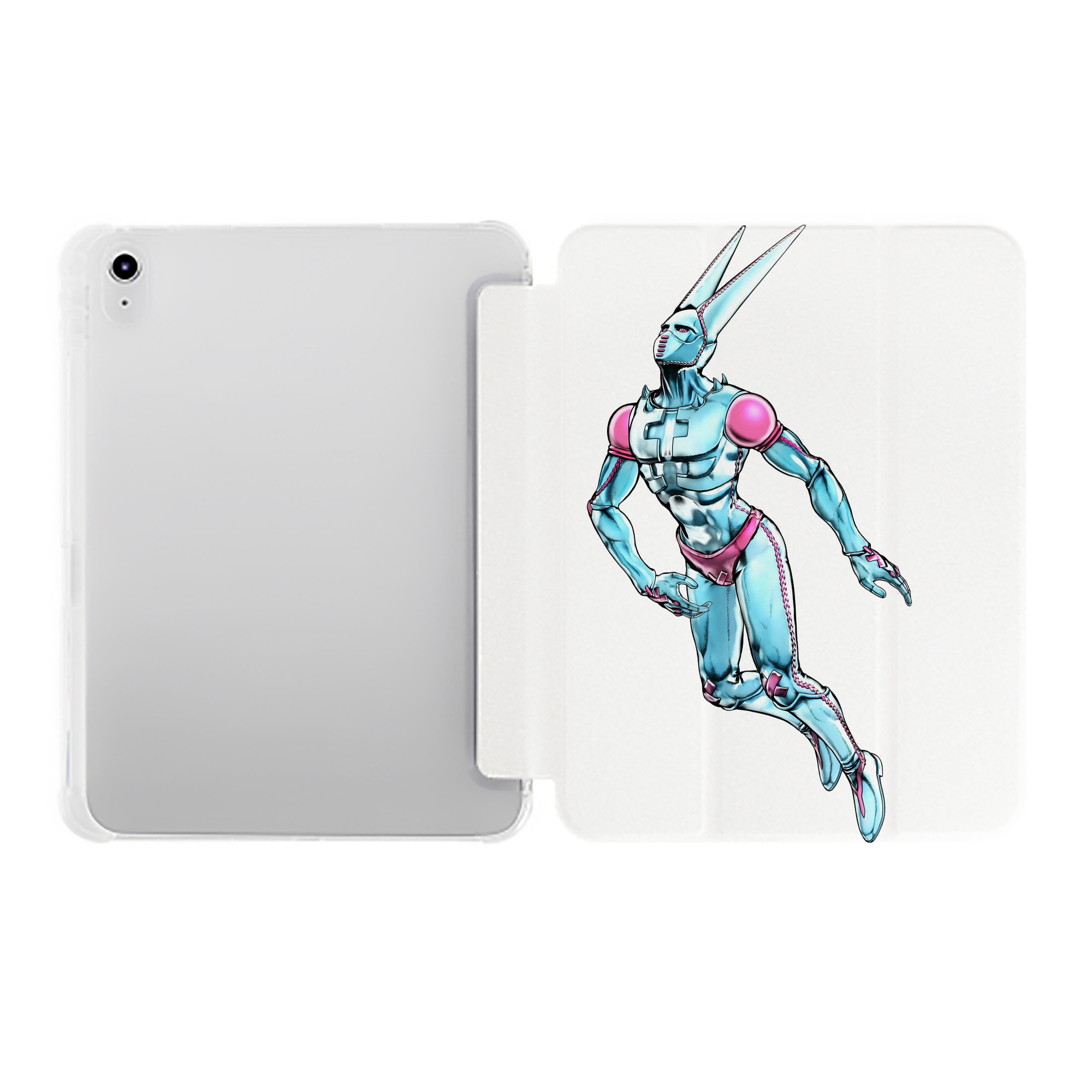 （画像用） ジョジョの奇妙な冒険 JoJo's Bizarre Adventure IPad ケース ペン収納付き 三つ折りスタンド PUレザー×シリコン 対応機種9.5/10.5/10.9インチ